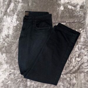 Jachs Men's Deep Black Straight Jeans